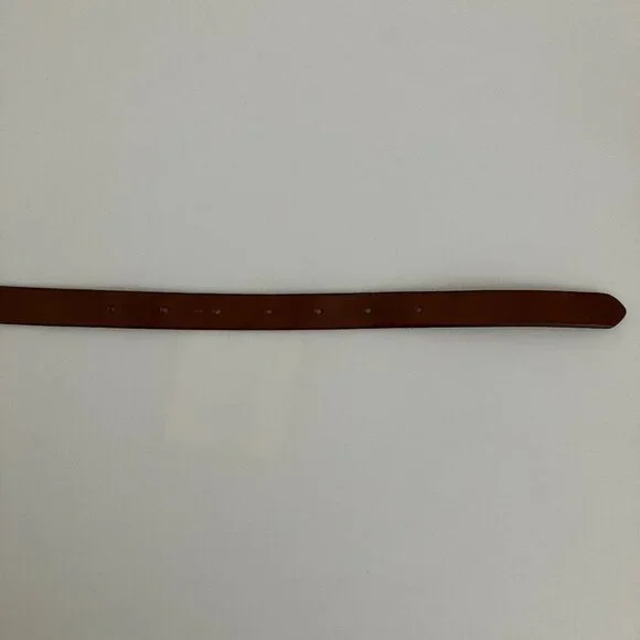 Madewell Genuine Leather Brown Belt with Gold Buckle - Picture 4 of 6